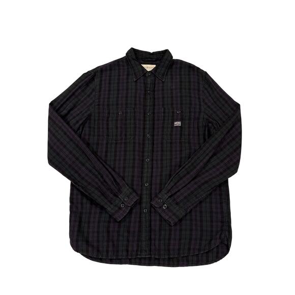 Denim & Supply Ralph Lauren Shirt Mens Large Purple Blackwatch Plaid Button Up - Picture 1 of 9